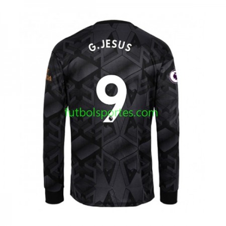 Camiseta Arsenal Gabriel Jesus 9 Segunda Equipación 2022/2023 Manga Larga